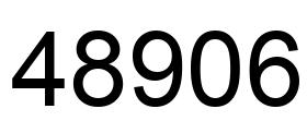 Number 48906 black image