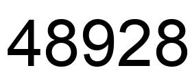 Number 48928 black image