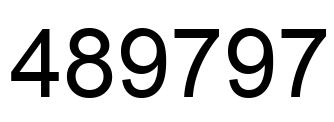 Number 489797 black image