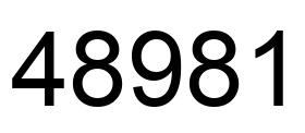 Number 48981 black image