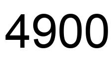Number 4900 black image