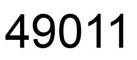 Number 49011 black image