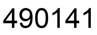 Número 490141 imagen negro