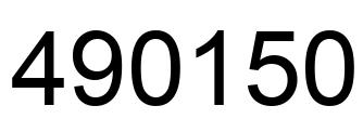 Número 490150 imagen negro