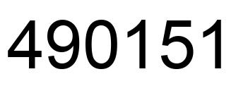 Number 490151 black image