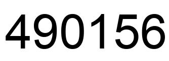 Number 490156 black image