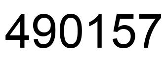 Number 490157 black image