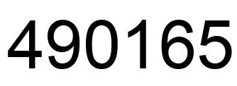 Number 490165 black image