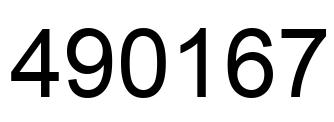 Número 490167 imagen negro