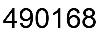 Number 490168 black image