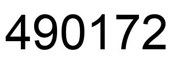 Number 490172 black image