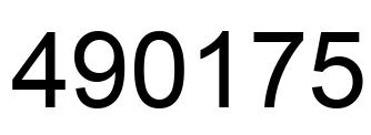 Número 490175 imagen negro