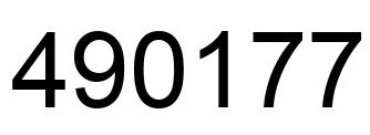 Número 490177 imagen negro