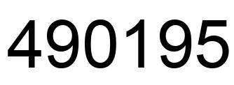 Número 490195 imagen negro