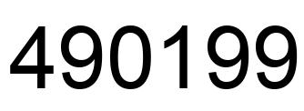 Number 490199 black image