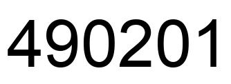 Número 490201 imagen negro