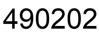Number 490202 black image