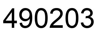 Número 490203 imagen negro