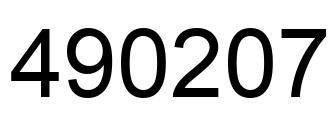 Número 490207 imagen negro