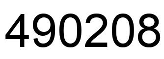 Número 490208 imagen negro
