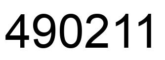 Número 490211 imagen negro