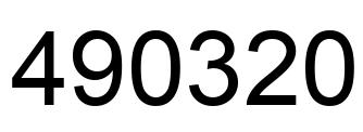 Number 490320 black image