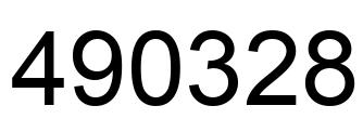 Number 490328 black image