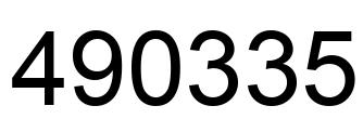 Number 490335 black image