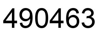 Número 490463 imagen negro