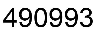 Number 490993 black image