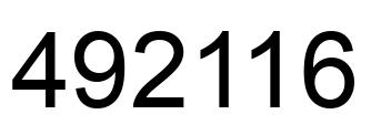 Número 492116 imagen negro