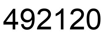 Número 492120 imagen negro