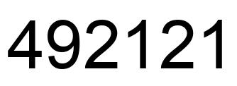 Number 492121 black image