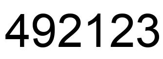 Número 492123 imagen negro