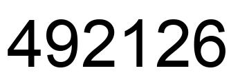 Number 492126 black image