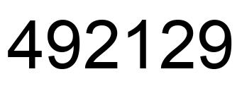 Number 492129 black image