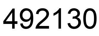 Número 492130 imagen negro