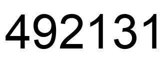 Number 492131 black image