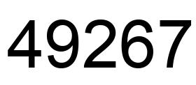 Number 49267 black image