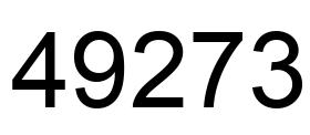 Número 49273 imagen negro