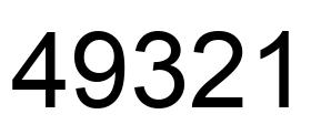 Number 49321 black image