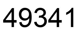 Número 49341 imagen negro