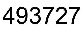 Número 493727 imagen negro