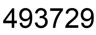 Número 493729 imagen negro