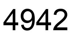 Número 4942 imagen negro