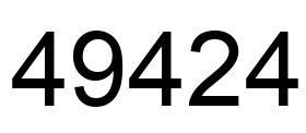 Número 49424 imagen negro
