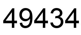 Número 49434 imagen negro