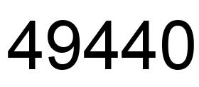 Número 49440 imagen negro