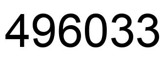 Number 496033 black image