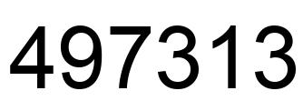 Número 497313 imagen negro